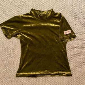 Vintage green velvet Just Kid’n turtleneck